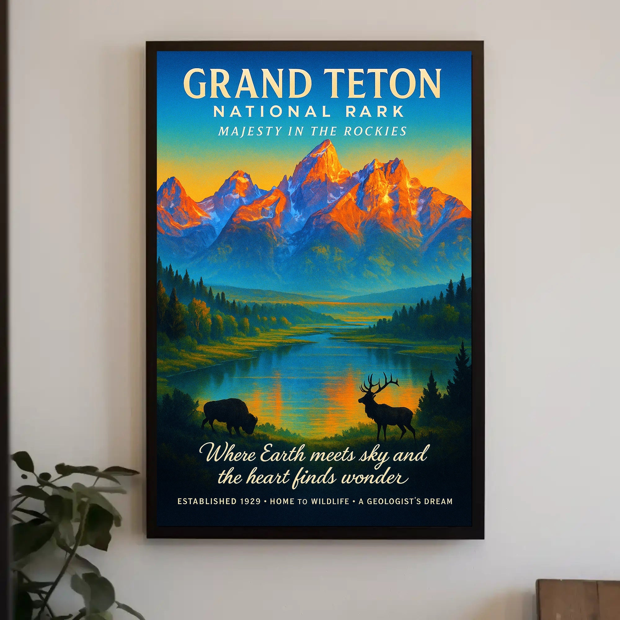 Majesty in the Rockies Grand Teton National Park Poster PosterGoat