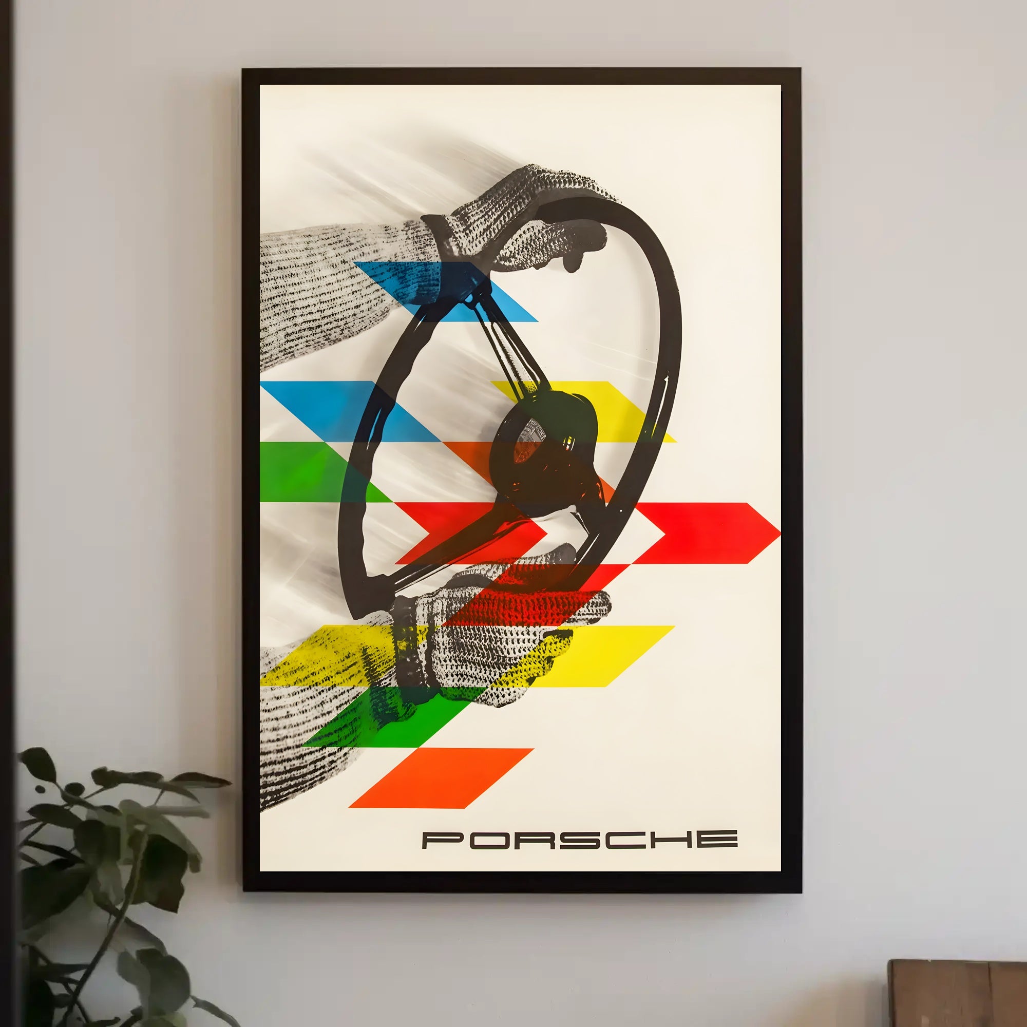 Porsche Steering Wheel Art Poster