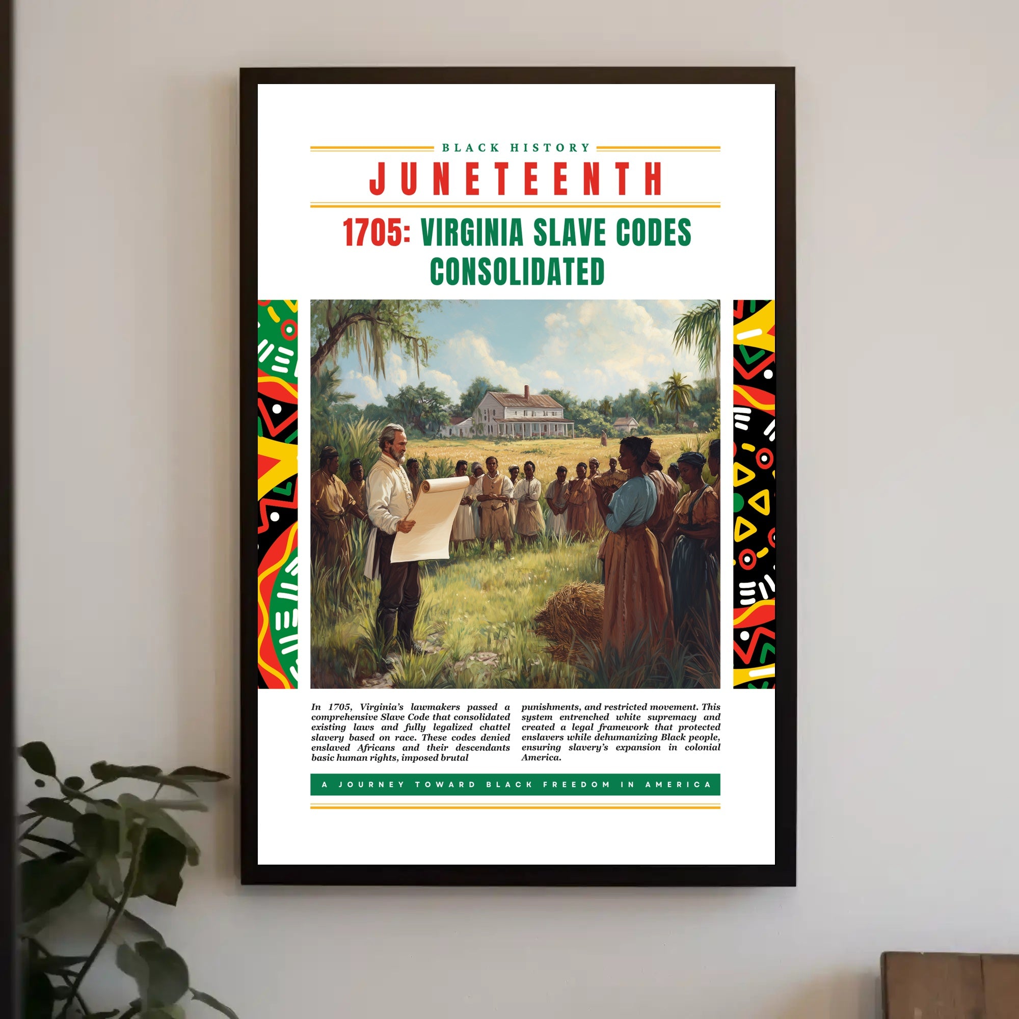 Juneteenth Commemorative Poster: Cultural or Heritage Poster