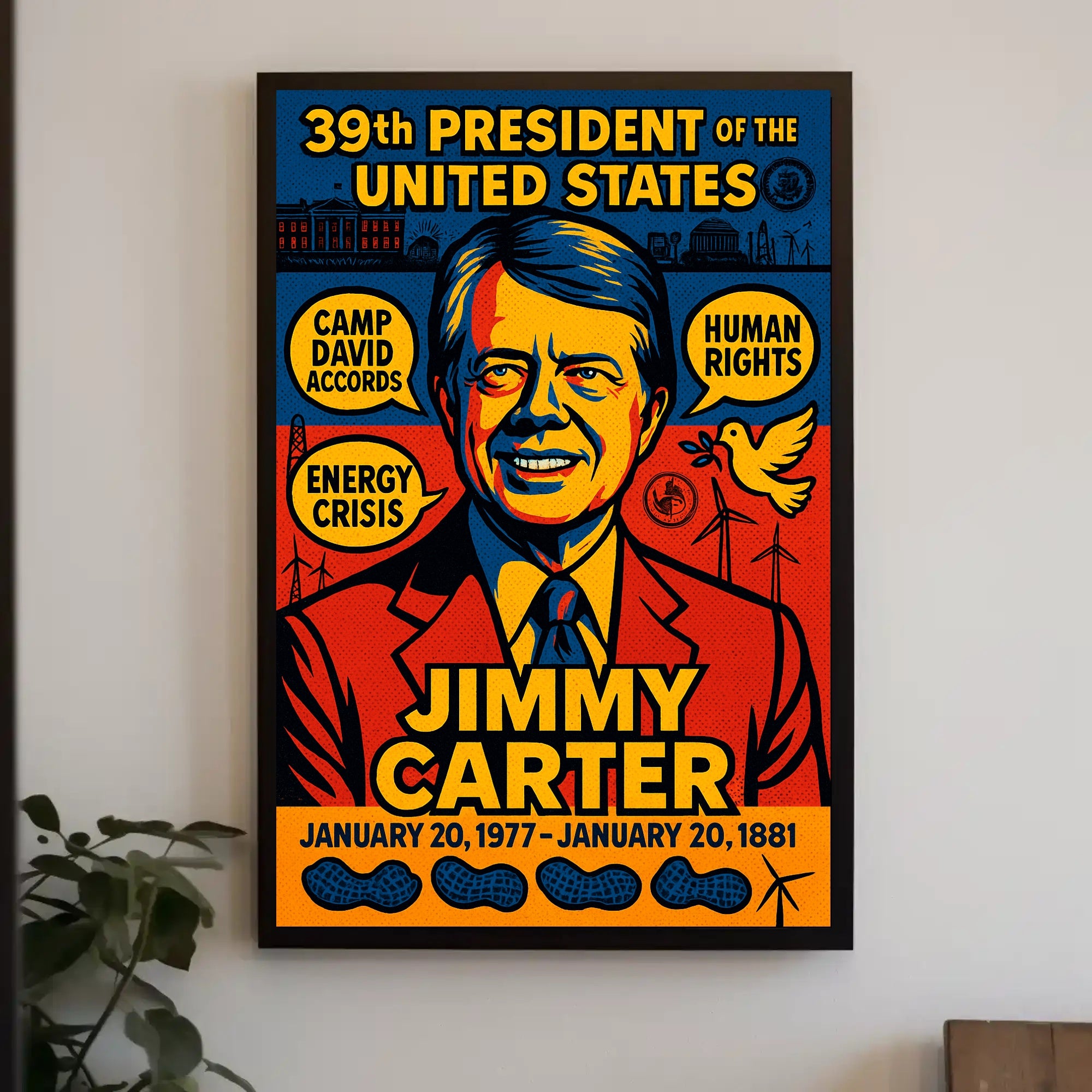 Jimmy Carter United States Leader Artistic Wall Poster