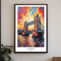 London Bridge in Vibrant Colors Poster PosterGoat
