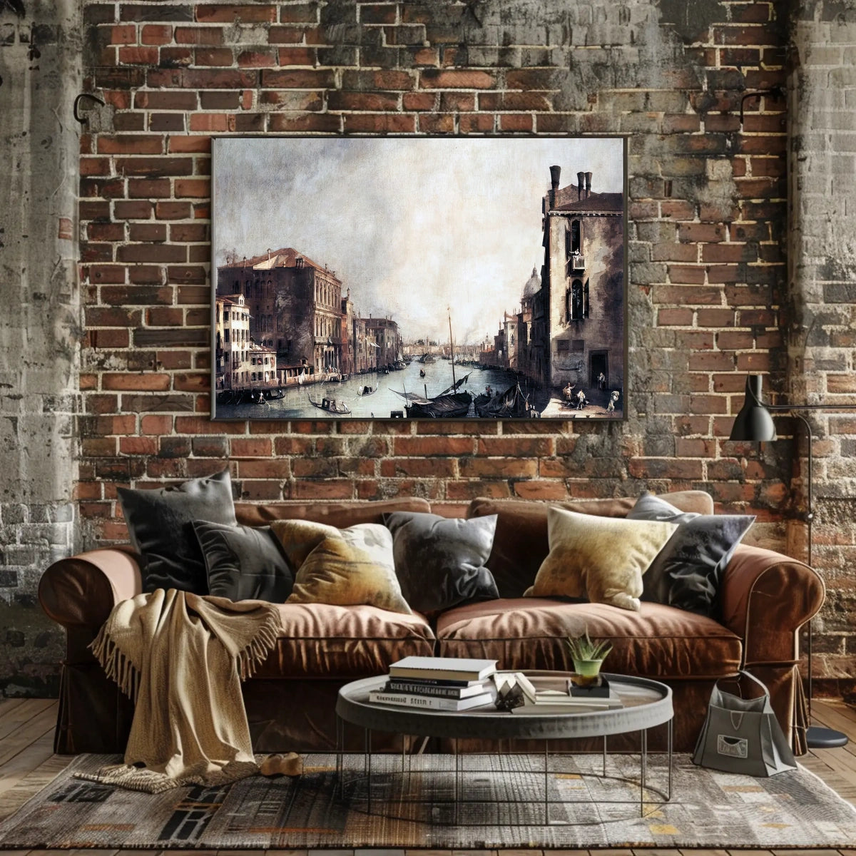 Venetian Canal Masterpiece: European Landscape Urban Cityscape Poster