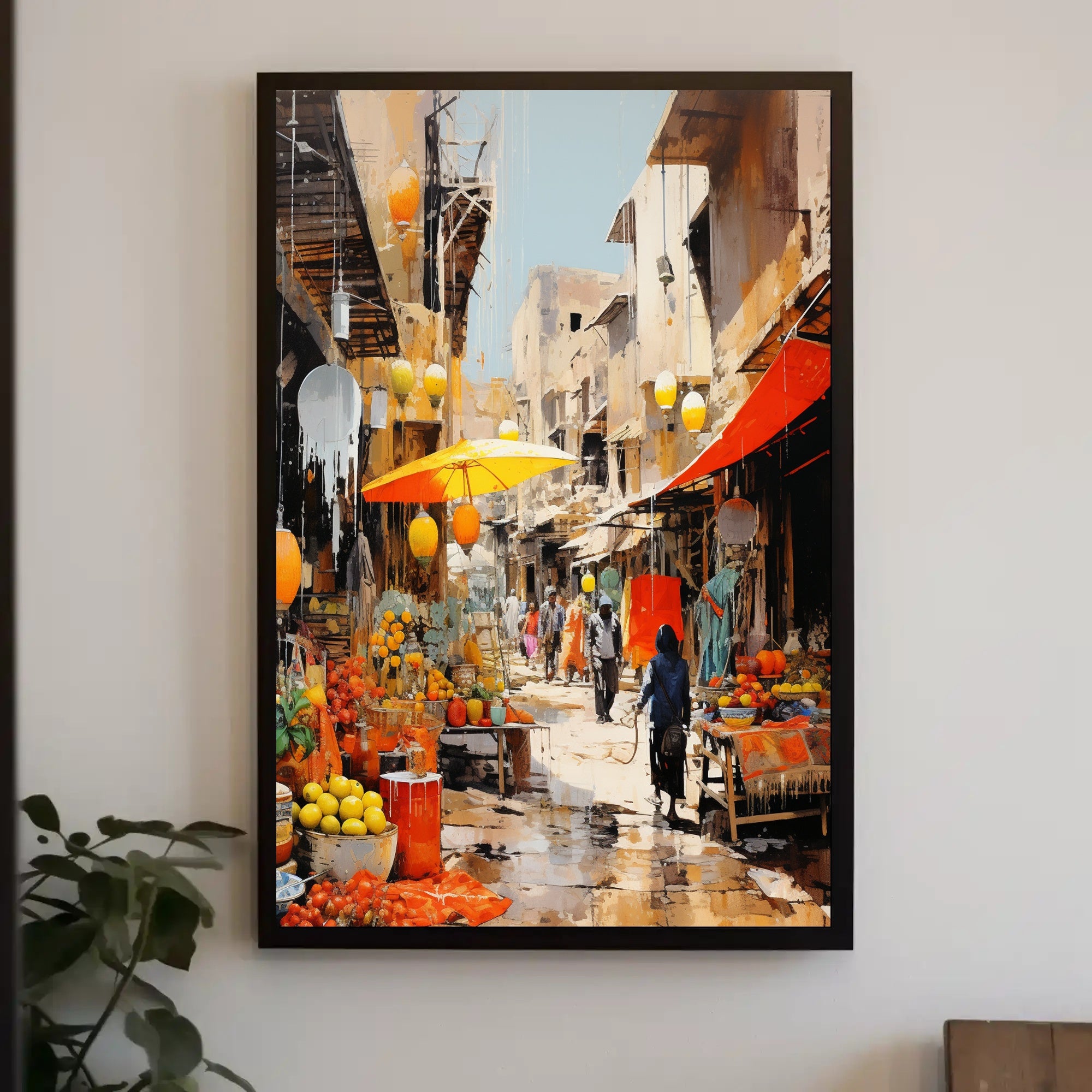 Vibrant Market Scene Poster