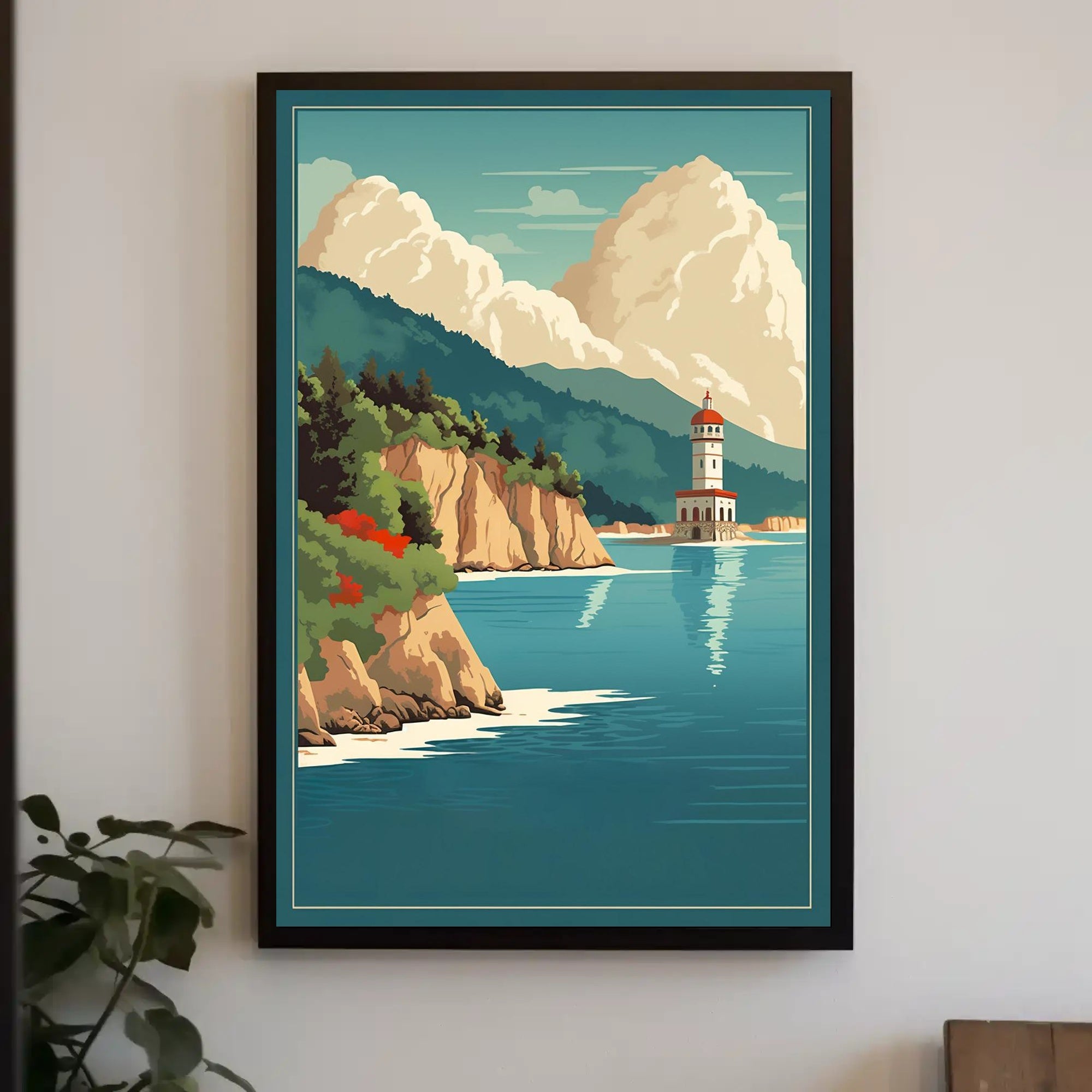 Tranquil Coastal Lighthouse Poster