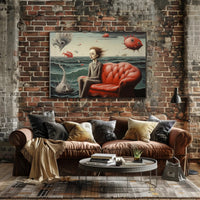 Surreal Ocean Dreamscape: Artistic Poster