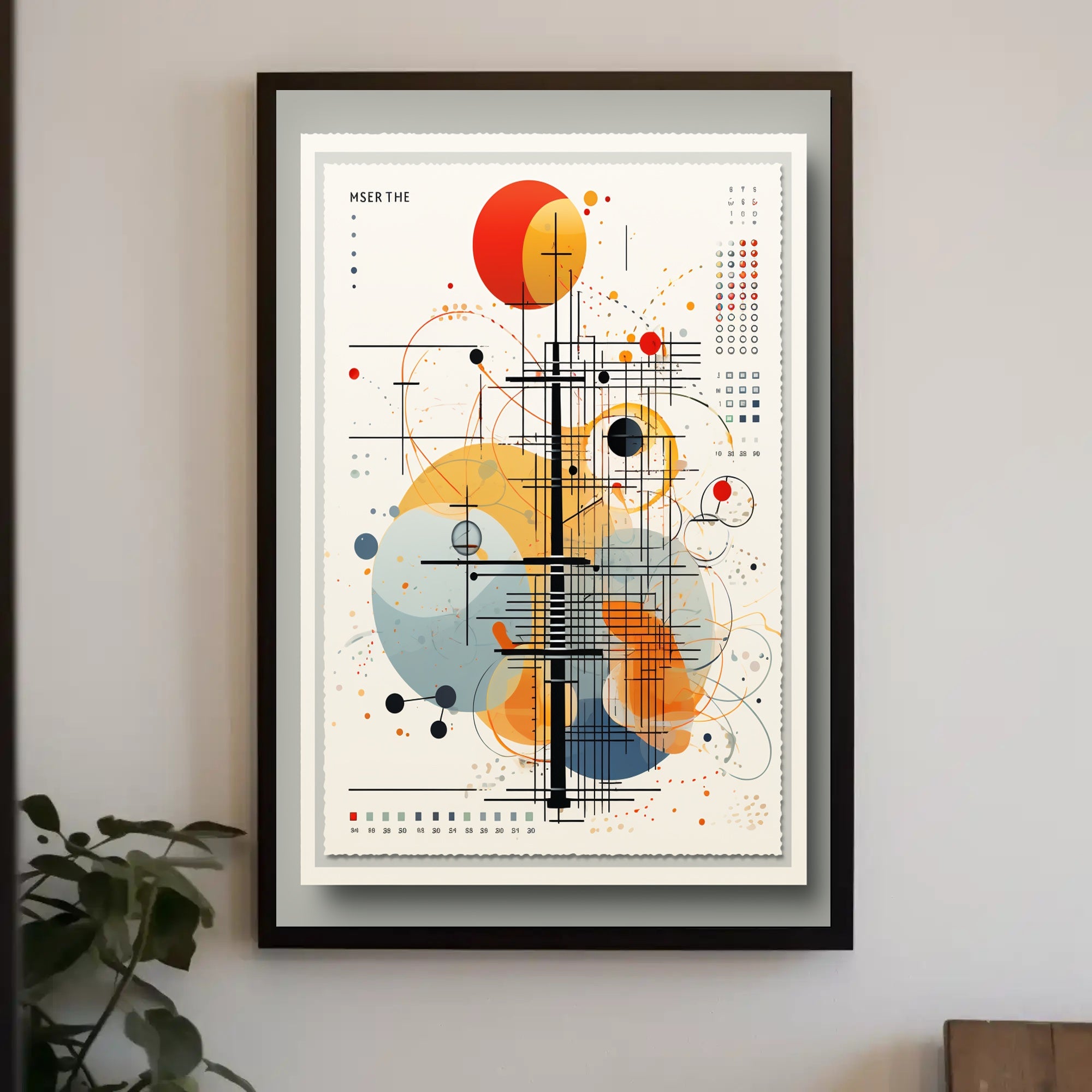 Abstract Geometric Composition Abstract Poster