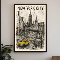 Vibrant New York City Poster For Urban Home Decor Fans