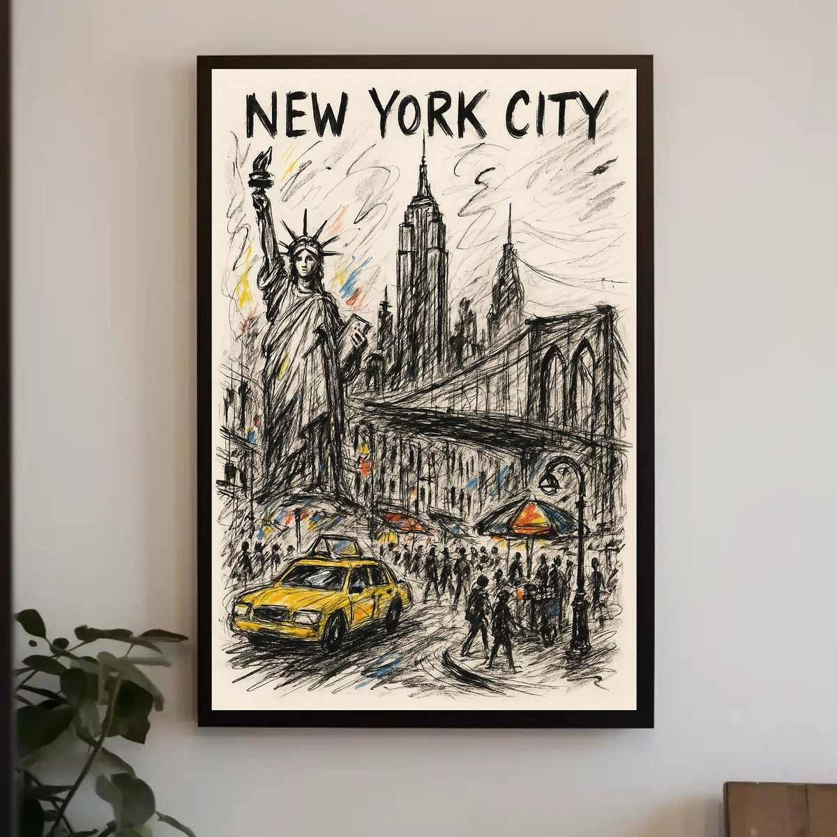 Vibrant New York City Poster For Urban Home Decor Fans