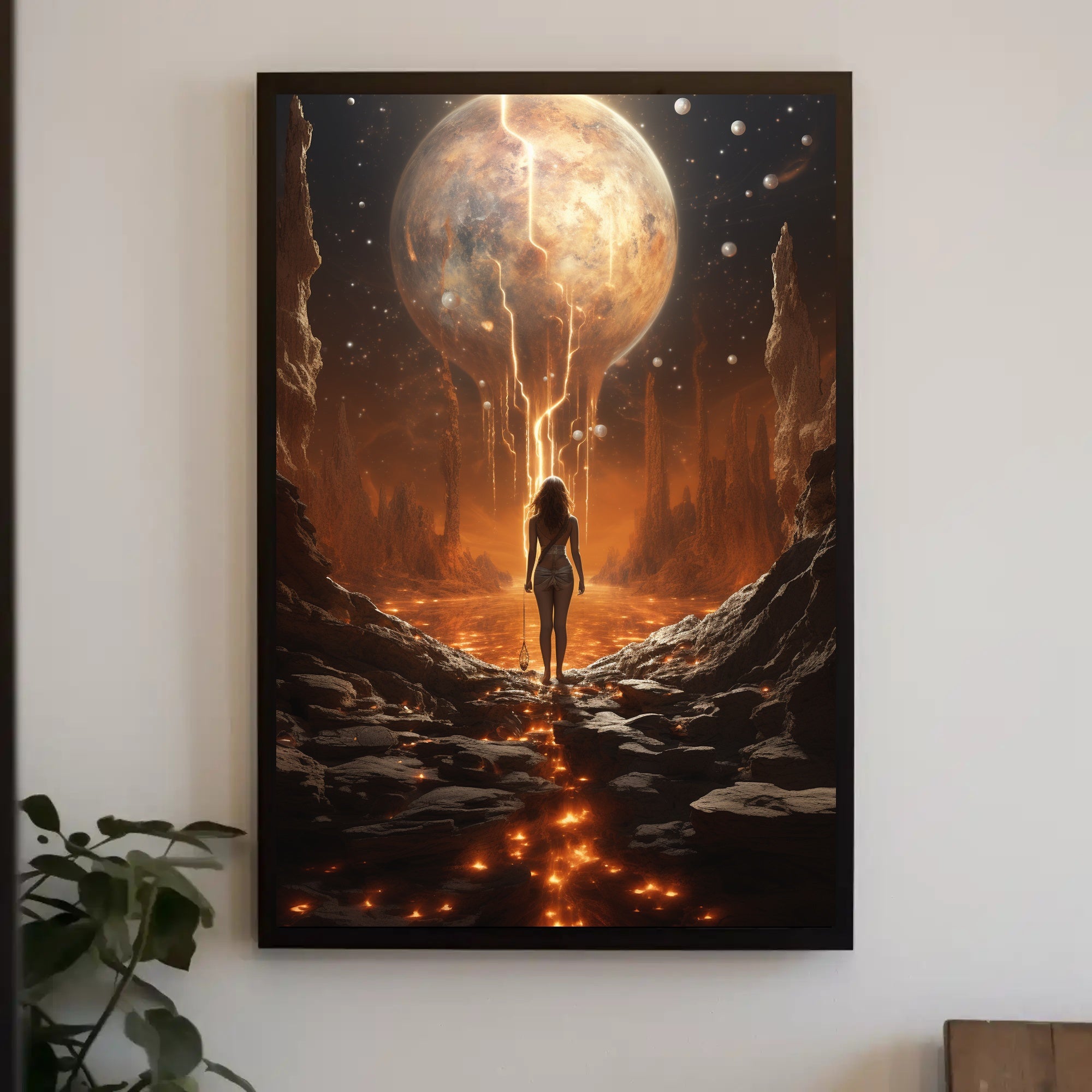 Mystical Realm of Exploration Futuristic Sci-Fi Poster
