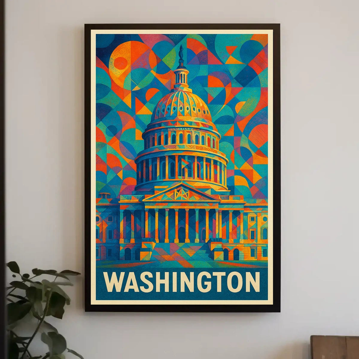 Washington Capitol Art Poster