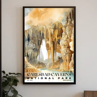 Carlsbad Caverns Watercolor Wall Art Poster