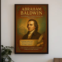 Abraham Baldwin Visionary Vintage Historical or Presidential Poster