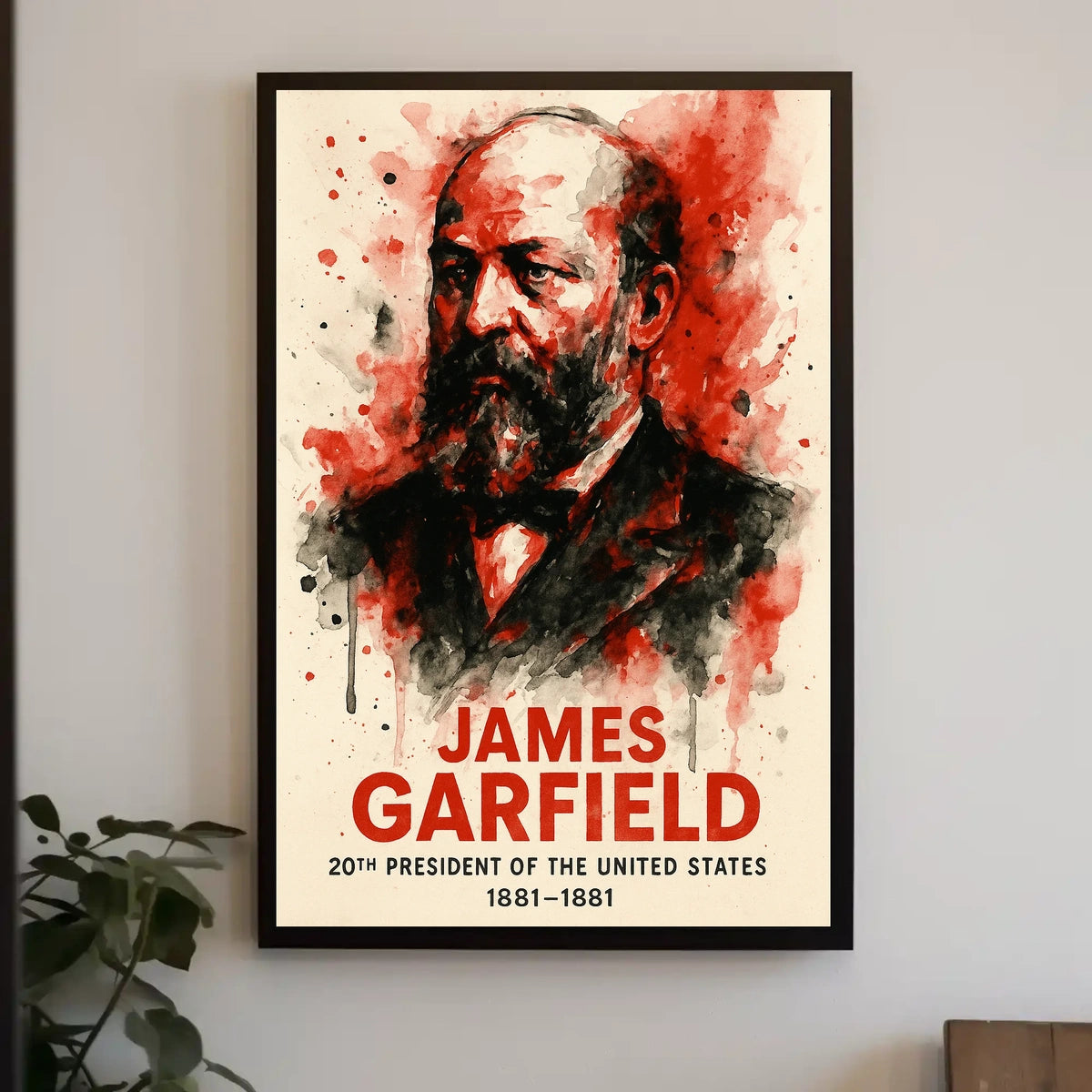 James Garfield Watercolor Art Print – Historical or Presidential Poster