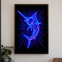 Neon Marlin Poster PosterGoat