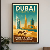 Dubai Poster Jewel of the Desert for Modern Home Decor