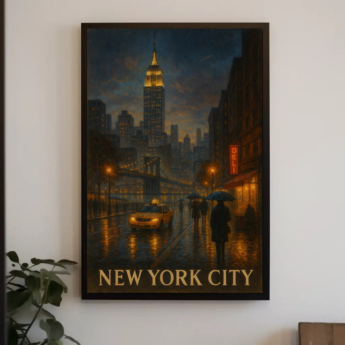 New York City at Night Poster
