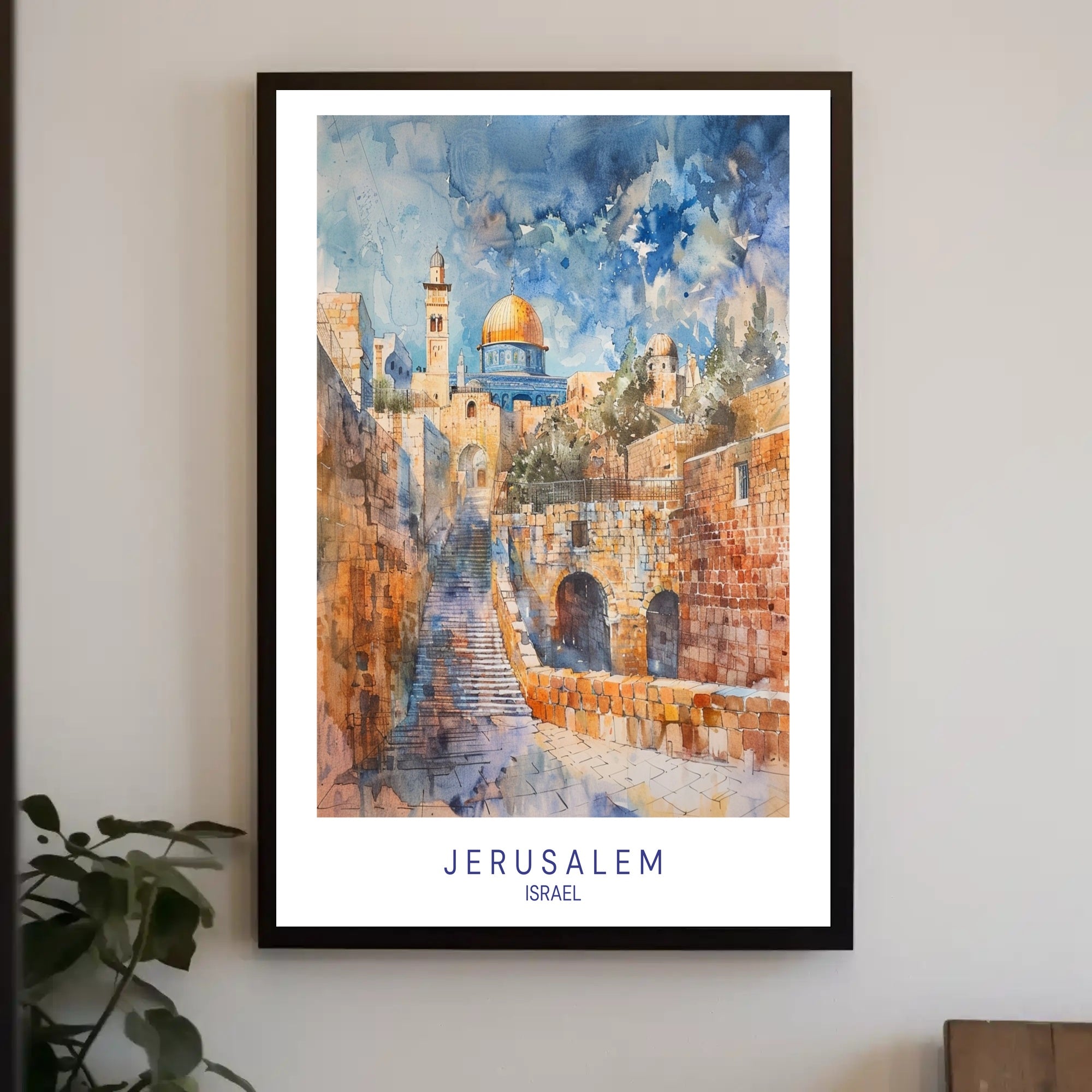 Jerusalem Dome of the Rock Urban Cityscape Poster PosterGoat