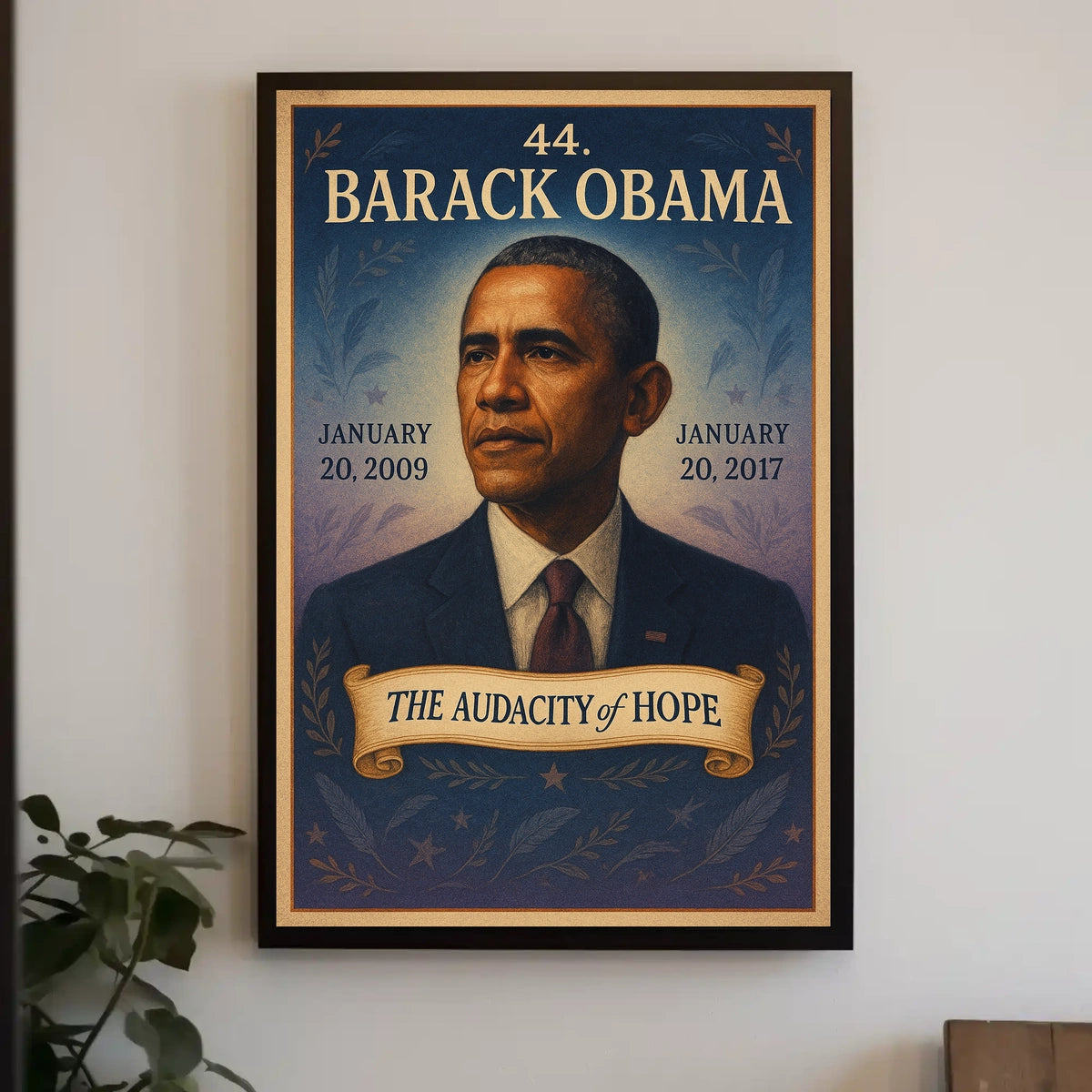 Barack Obama portrait art: Historical or Presidential Poster