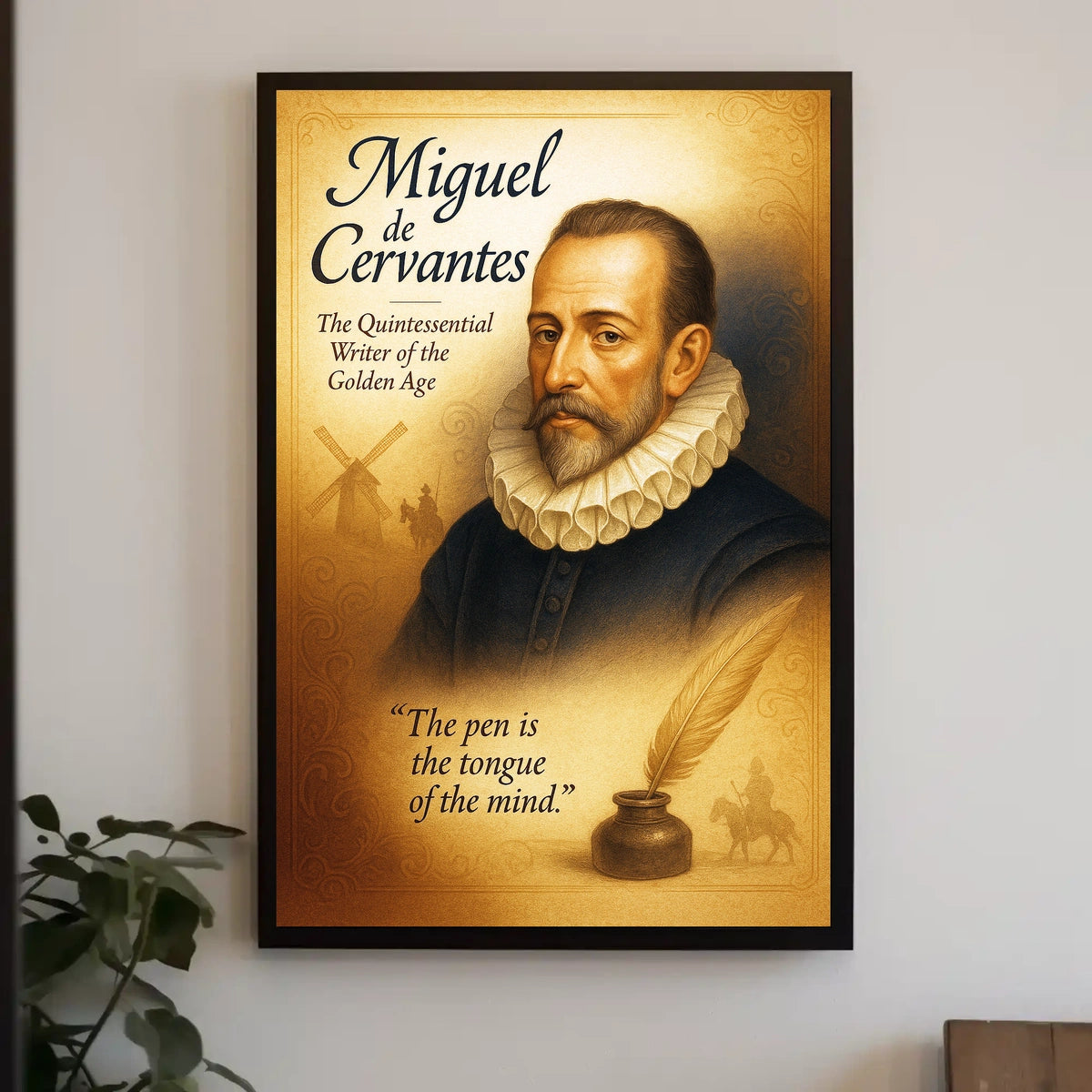 Miguel de Cervantes The Quintessential Writer of the Golden Age Poster
