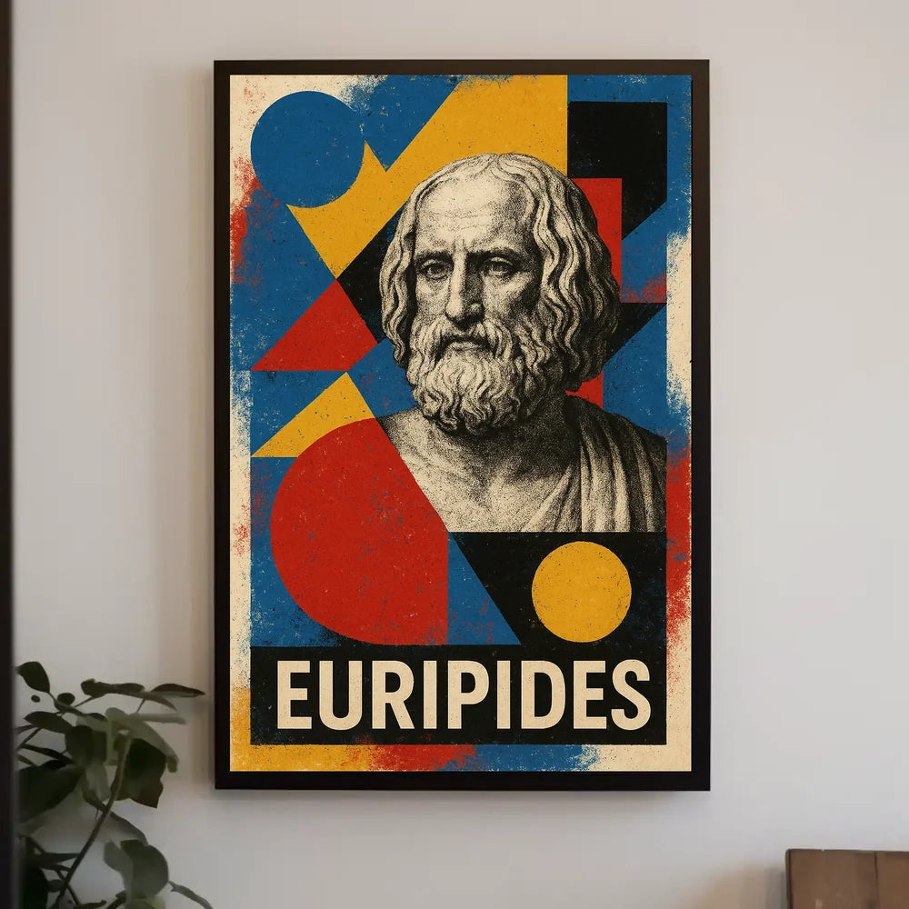 Euripides Greek Playwright Tribute Art Poster