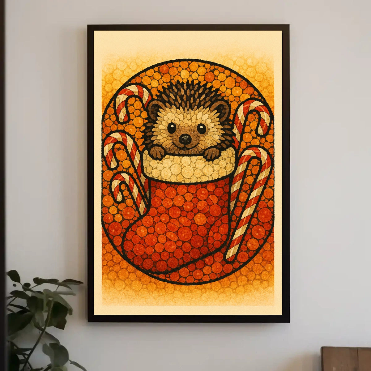 Hedgehog Holiday Cheer Poster