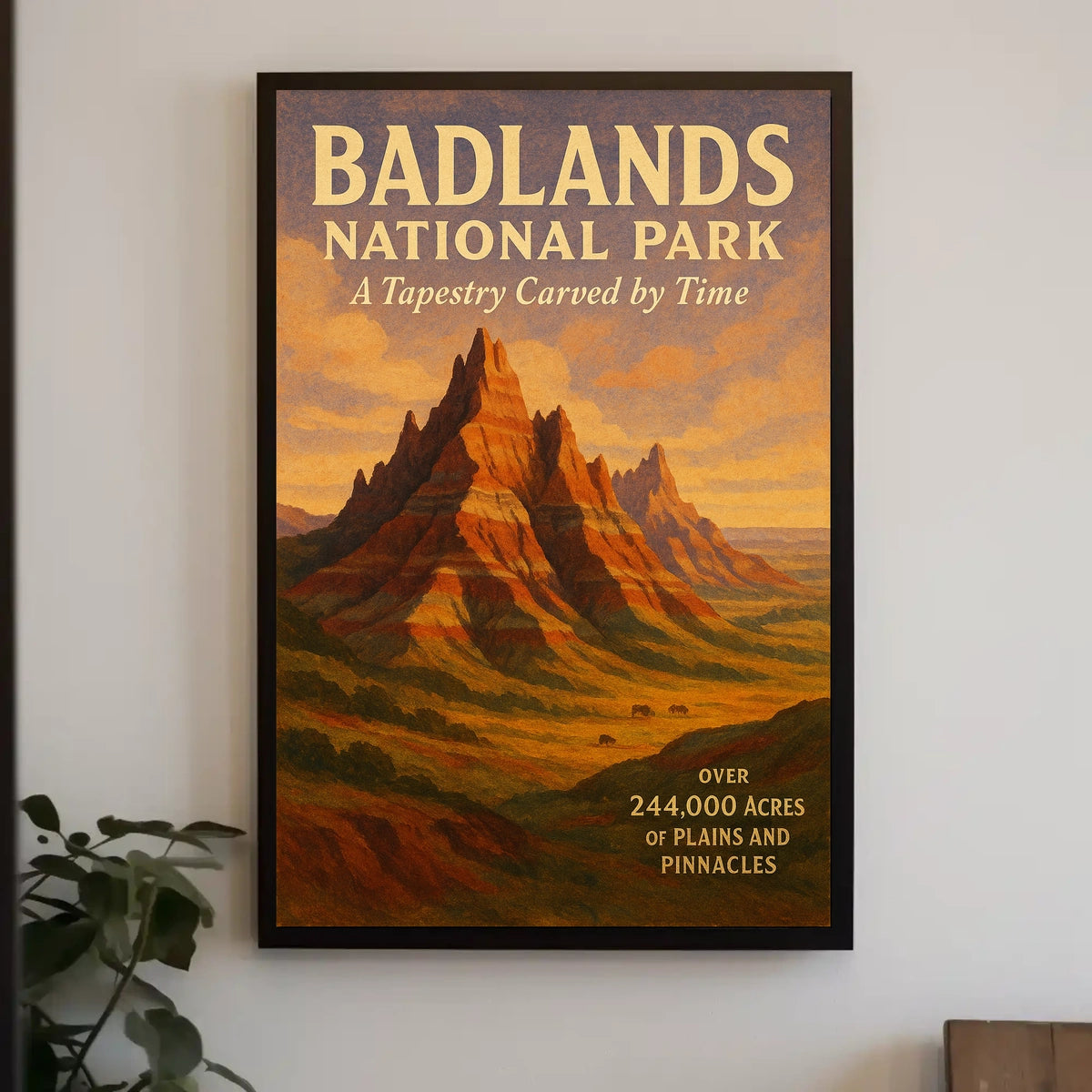 Badlands National Park A Tapestry Poster