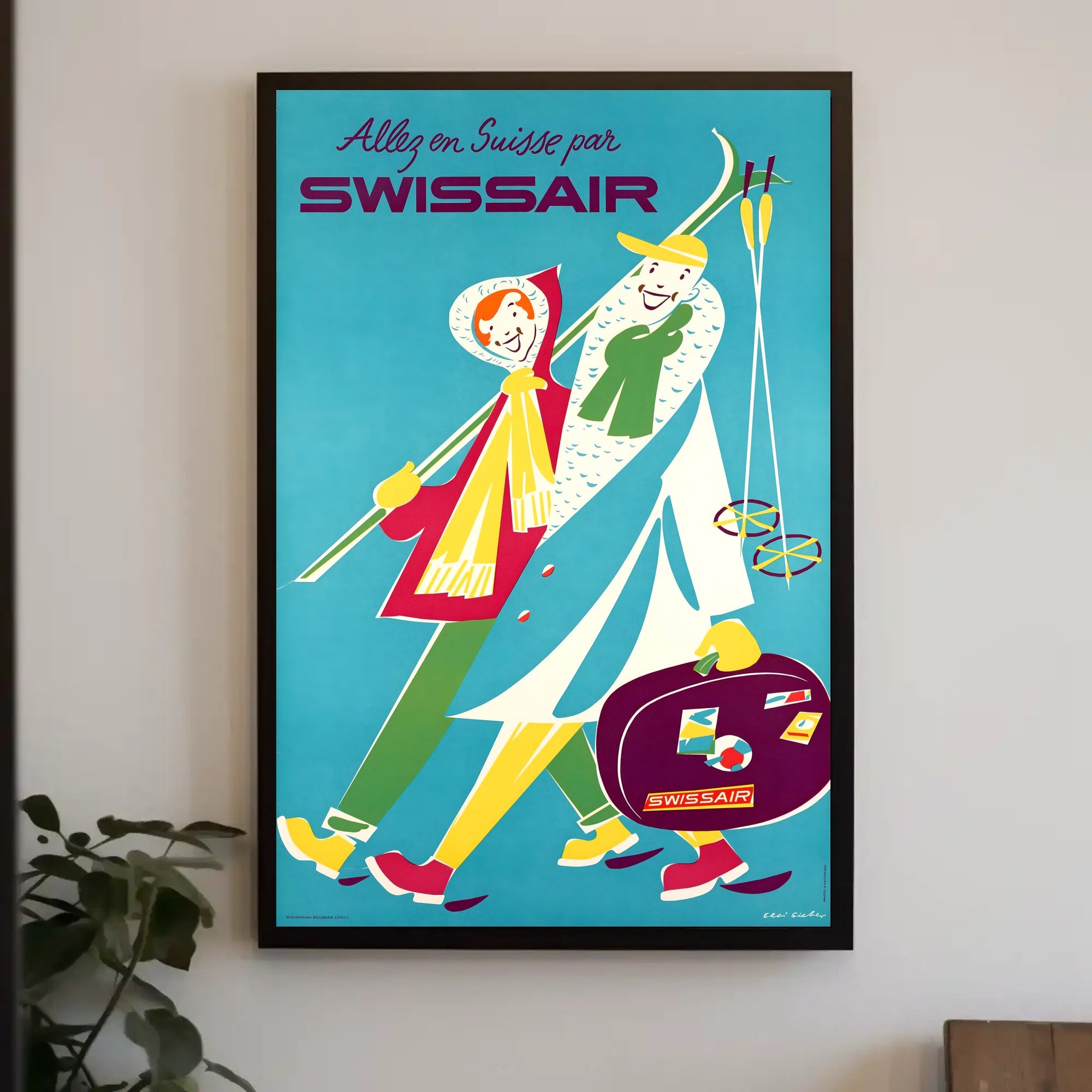 Travel to Switzerland with Swissair Poster PosterGoat