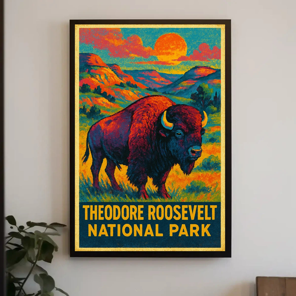 Roosevelt National Park Vintage Travel Collector Poster