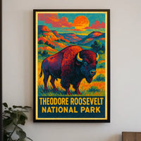 Roosevelt National Park Vintage Travel Collector Poster