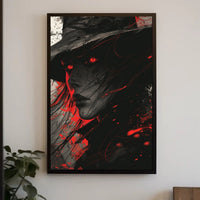 Mystical Winter Fox on Serene Mountain Cliff PosterGoat