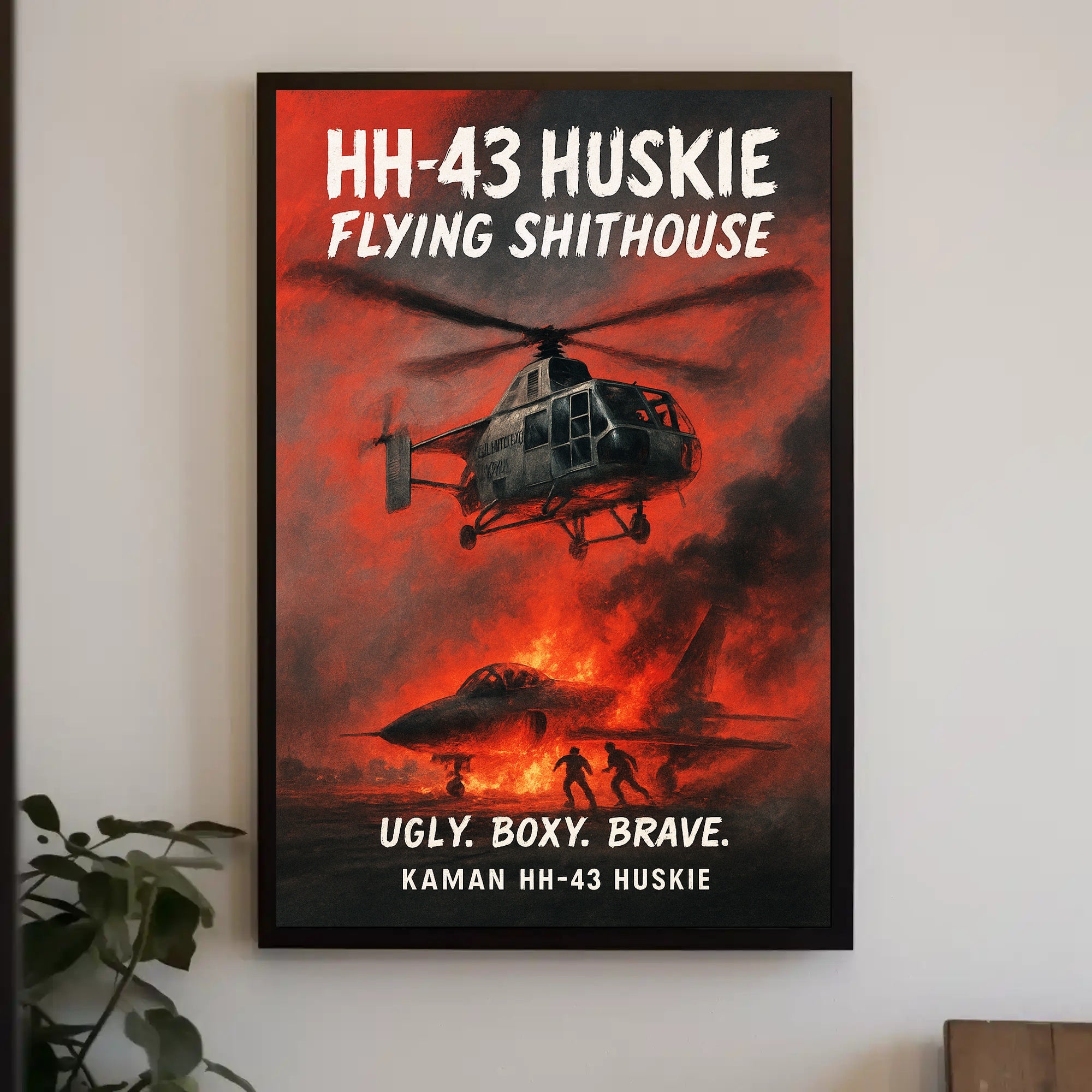 Kaman HH-43 Huskie Ugly. Boxy. Brave Poster PosterGoat