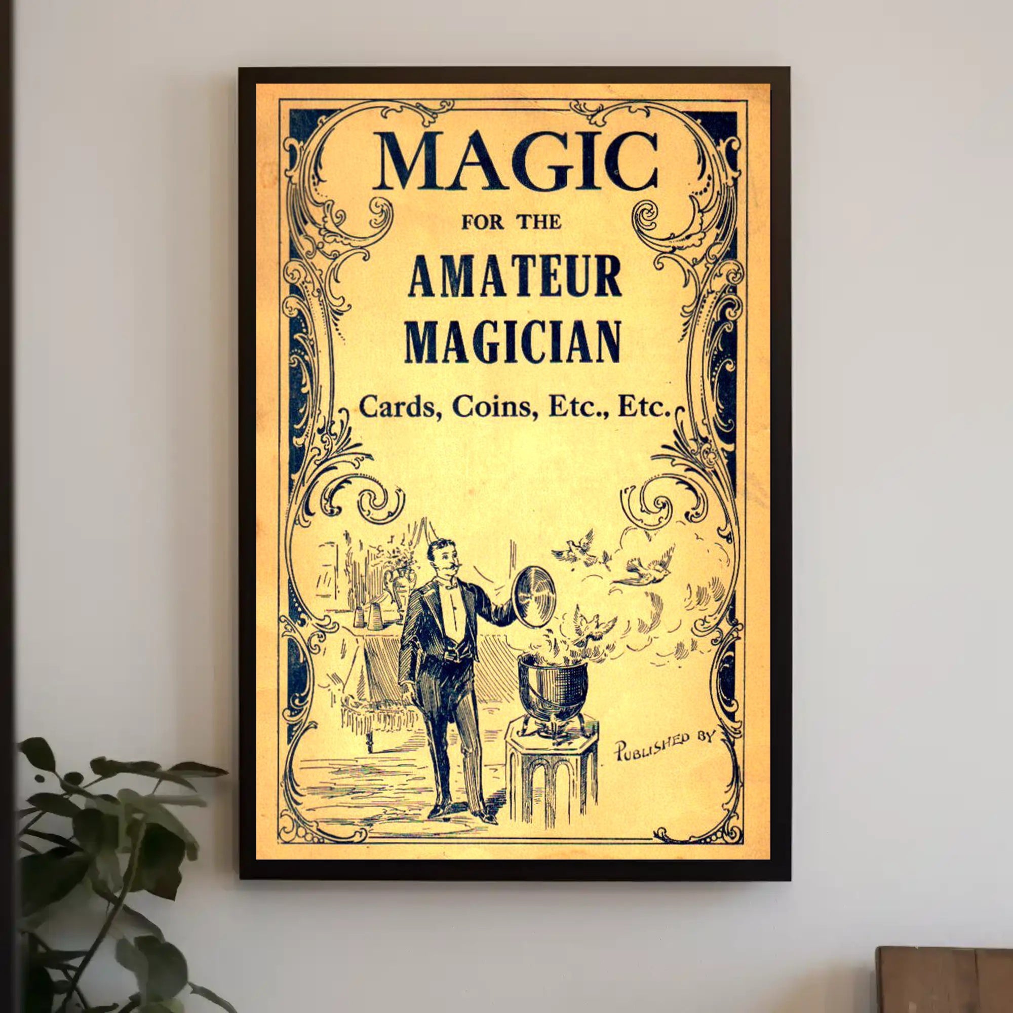 Magic for Amateur Magician Vintage Artistic Poster