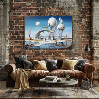 Surreal Structures on Stilts in Sci-Fi Poster