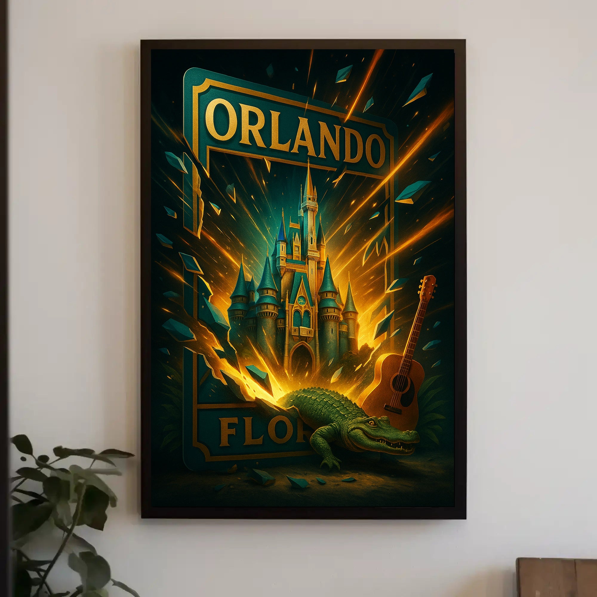 Orlando Magic Wall Art Print Featuring Castle Scene PosterGoat