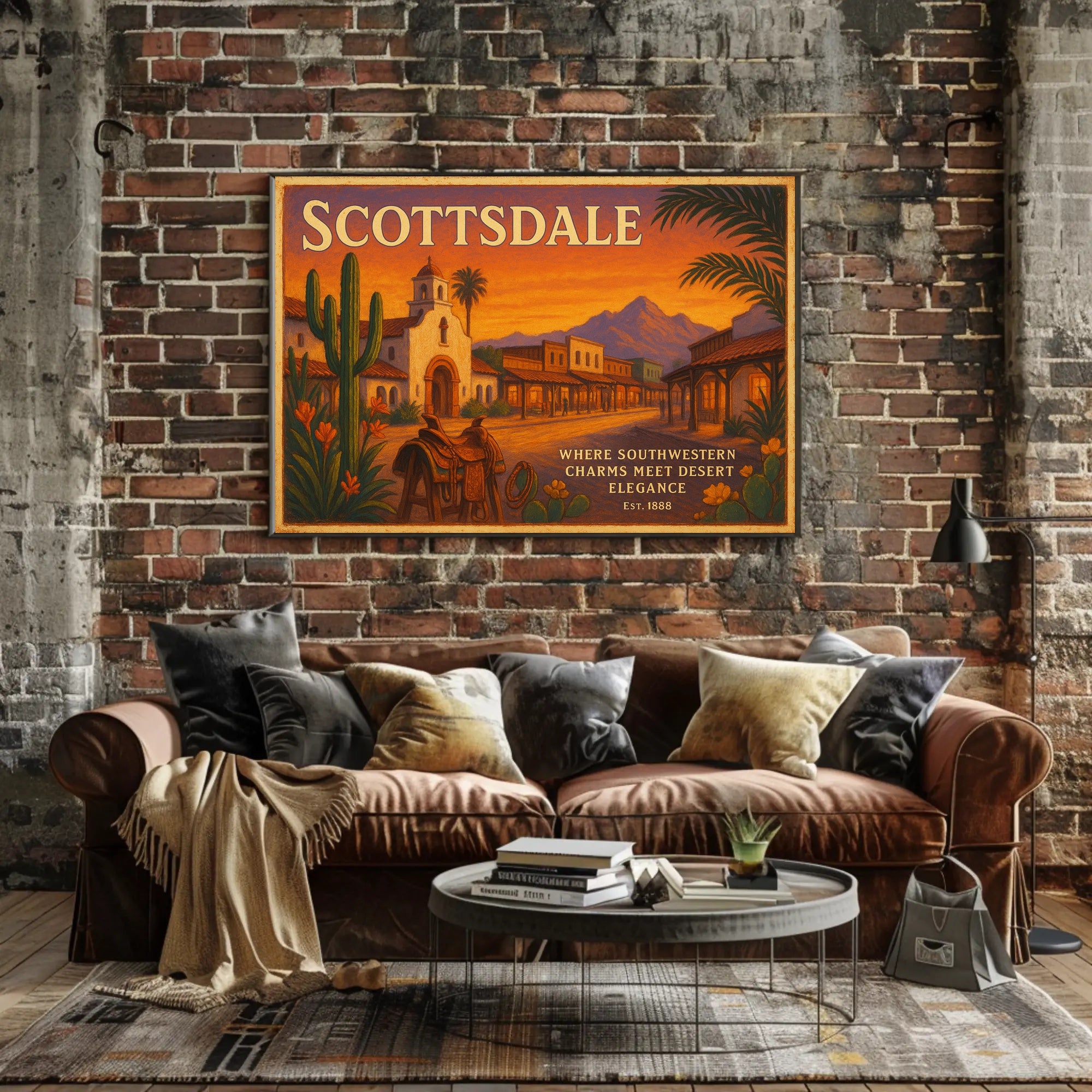 Southwestern Charm Scottsdale Travel Poster