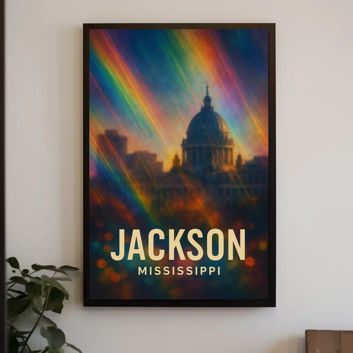 Jackson Mississippi Skyline Photography Realism Wanderlust Decor Timeless Heritage Cityscape Poster