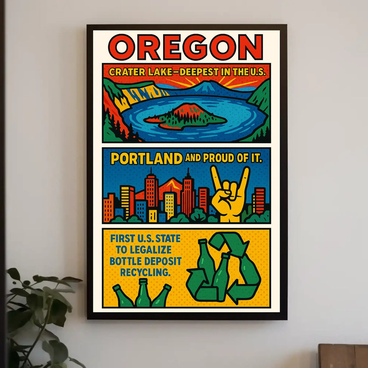 Oregon Pioneering Bottle Deposit Poster