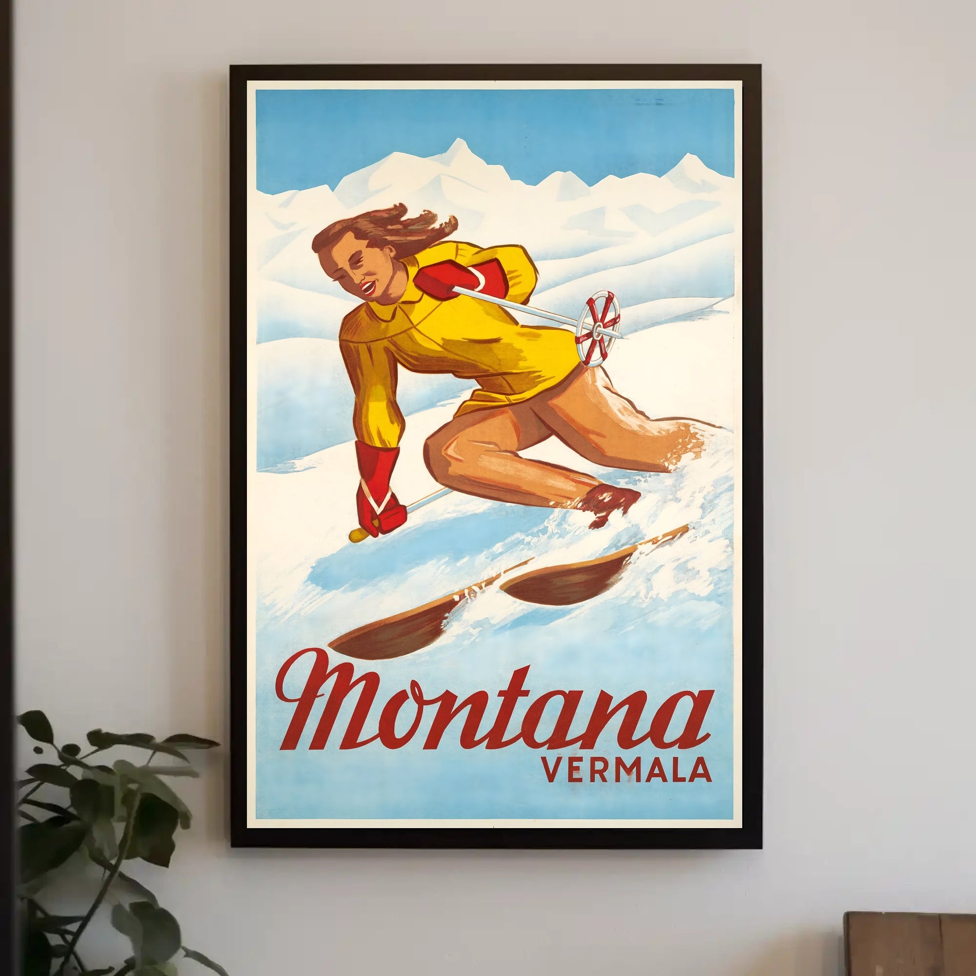 Montana Vermala Ski Resort Poster PosterGoat
