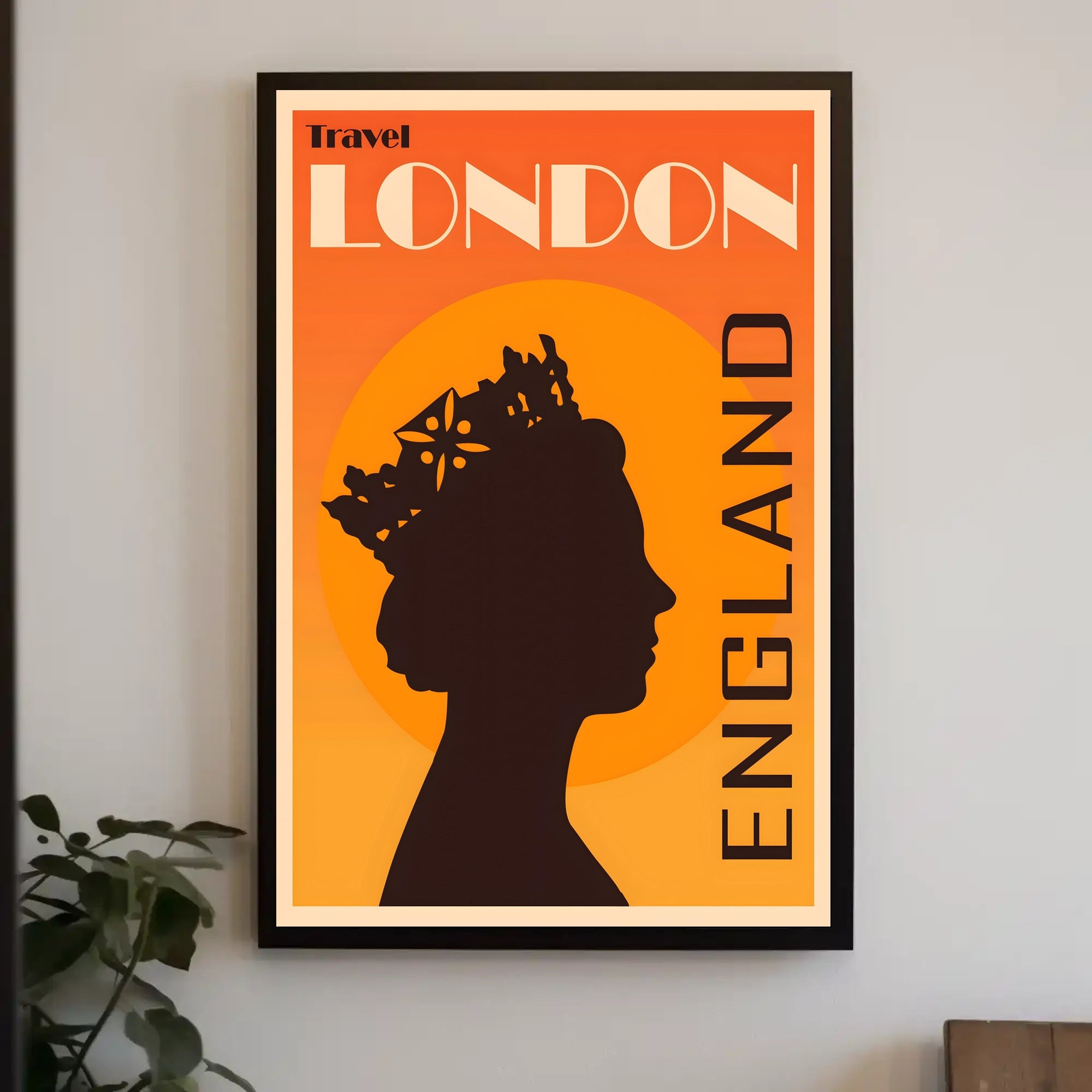 Travel London England Silhouette Art Travel Poster