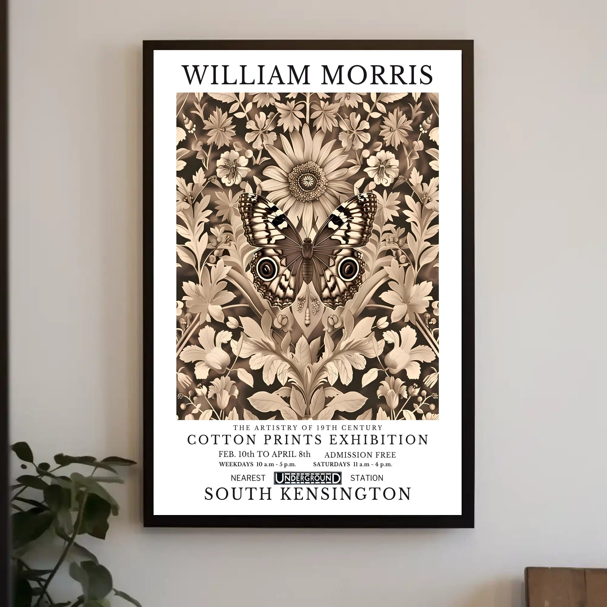 William Morris 19th Century Cotton Prints Poster