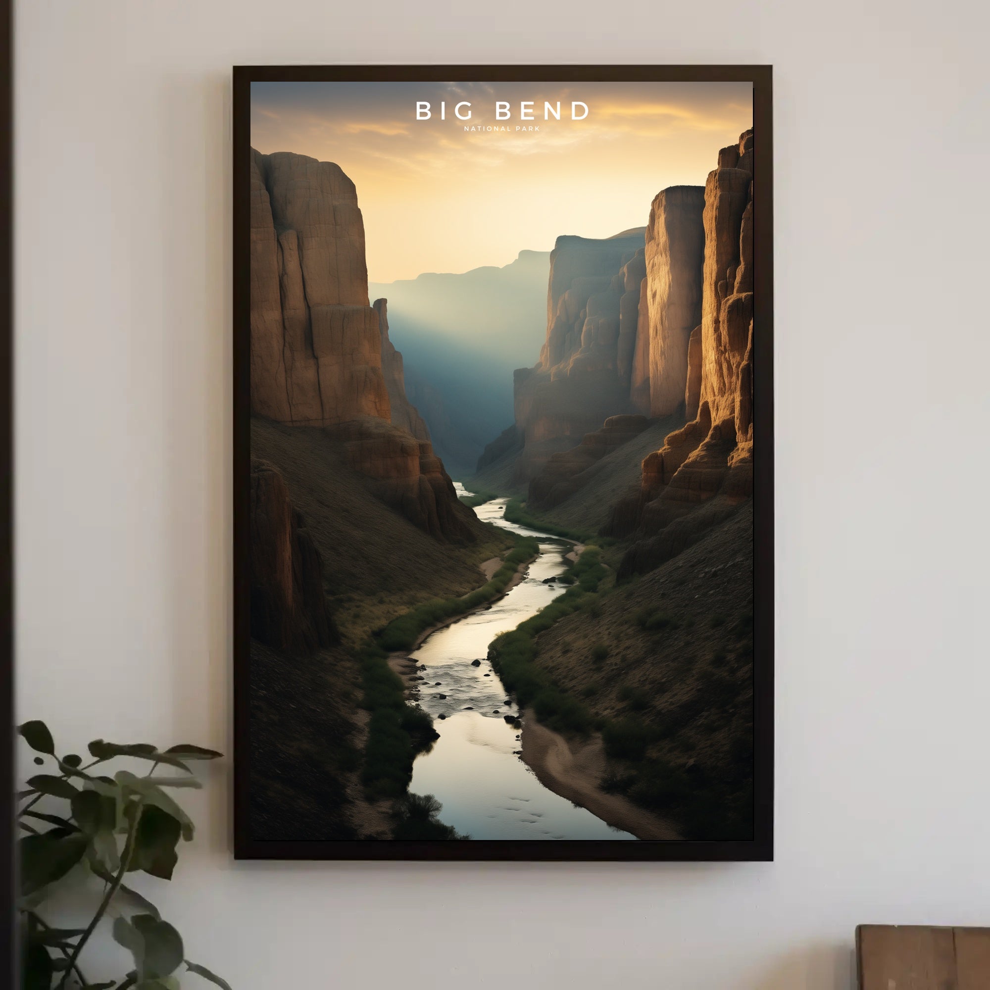 Big Bend Canyon Travel Poster Scenic Wall Art