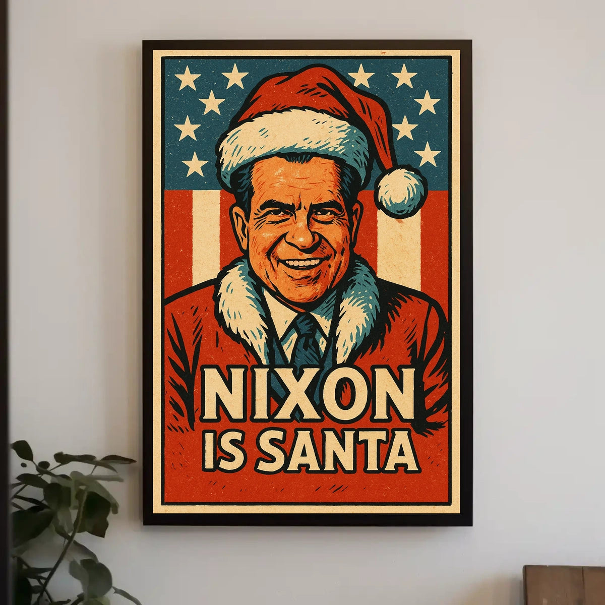 Nixon As Santa Poster