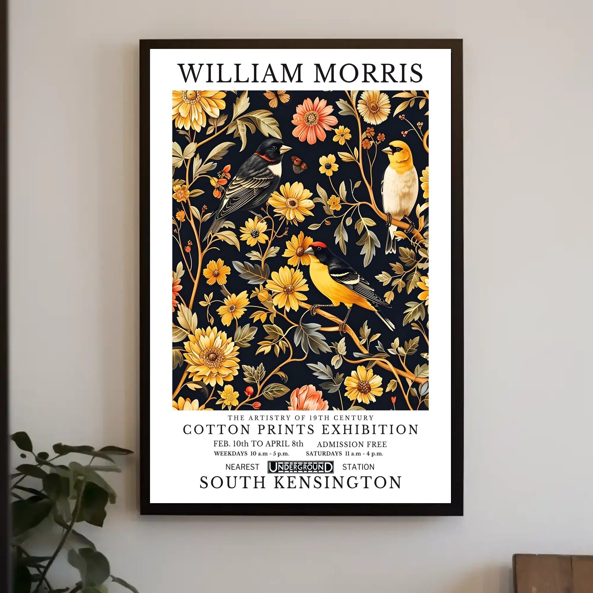 Cotton Prints Exhibition William Morris Artistic Poster
