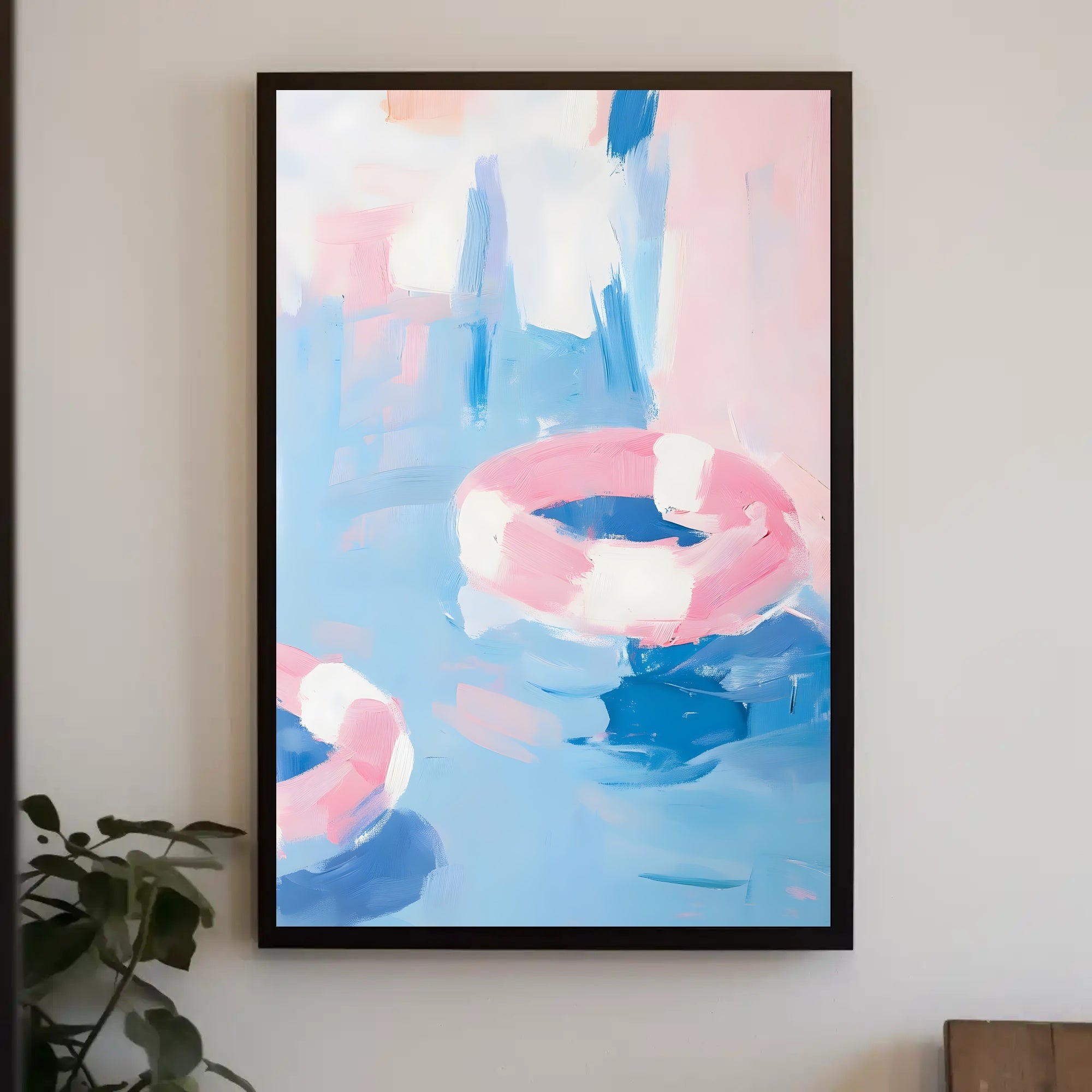 Abstract Summer Poster Pastel Wall Art Print