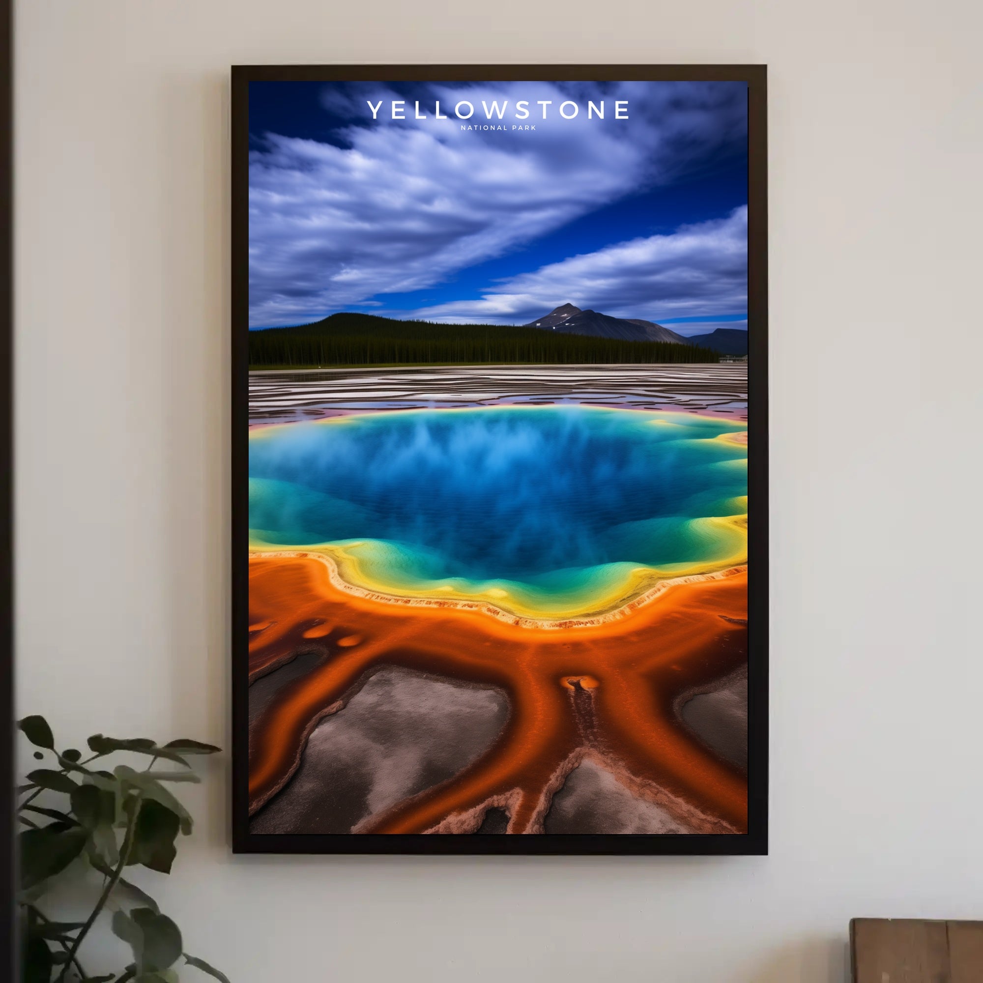 Yellowstone Vivid Colors Travel Poster Print