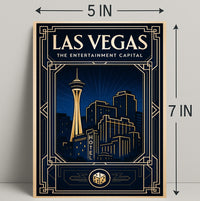 Las Vegas The Entertainment Capital Poster PosterGoat