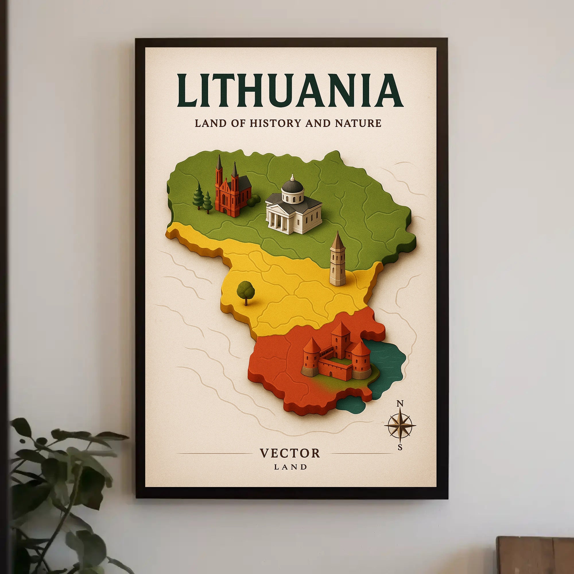 Lithuania Land of History and Nature Poster PosterGoat