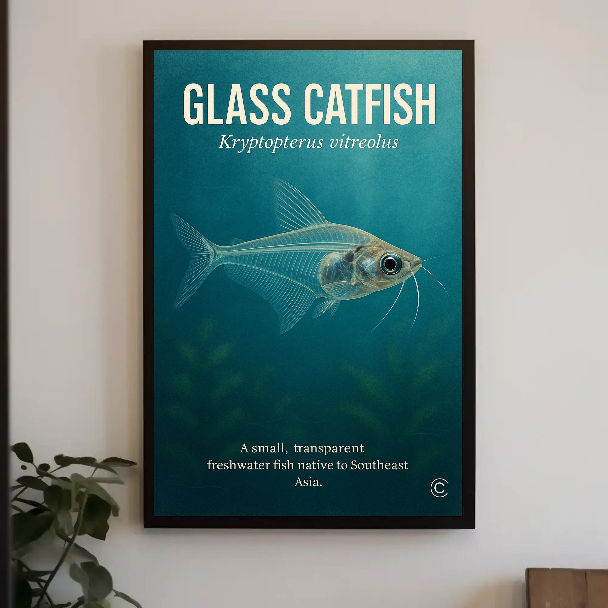 Glass Catfish Kryptopterus vitreolus Poster PosterGoat