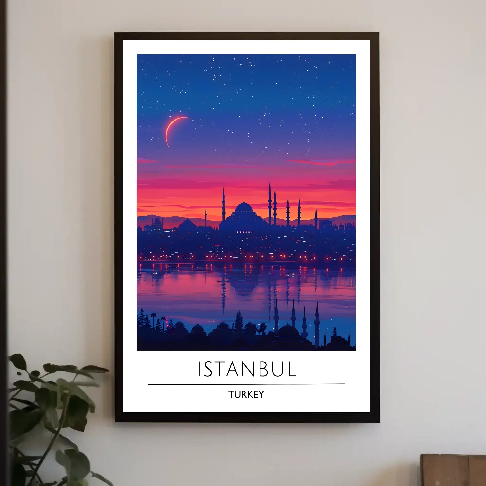 Istanbul Twilight Skyline Enchantment Urban or Cityscape Poster