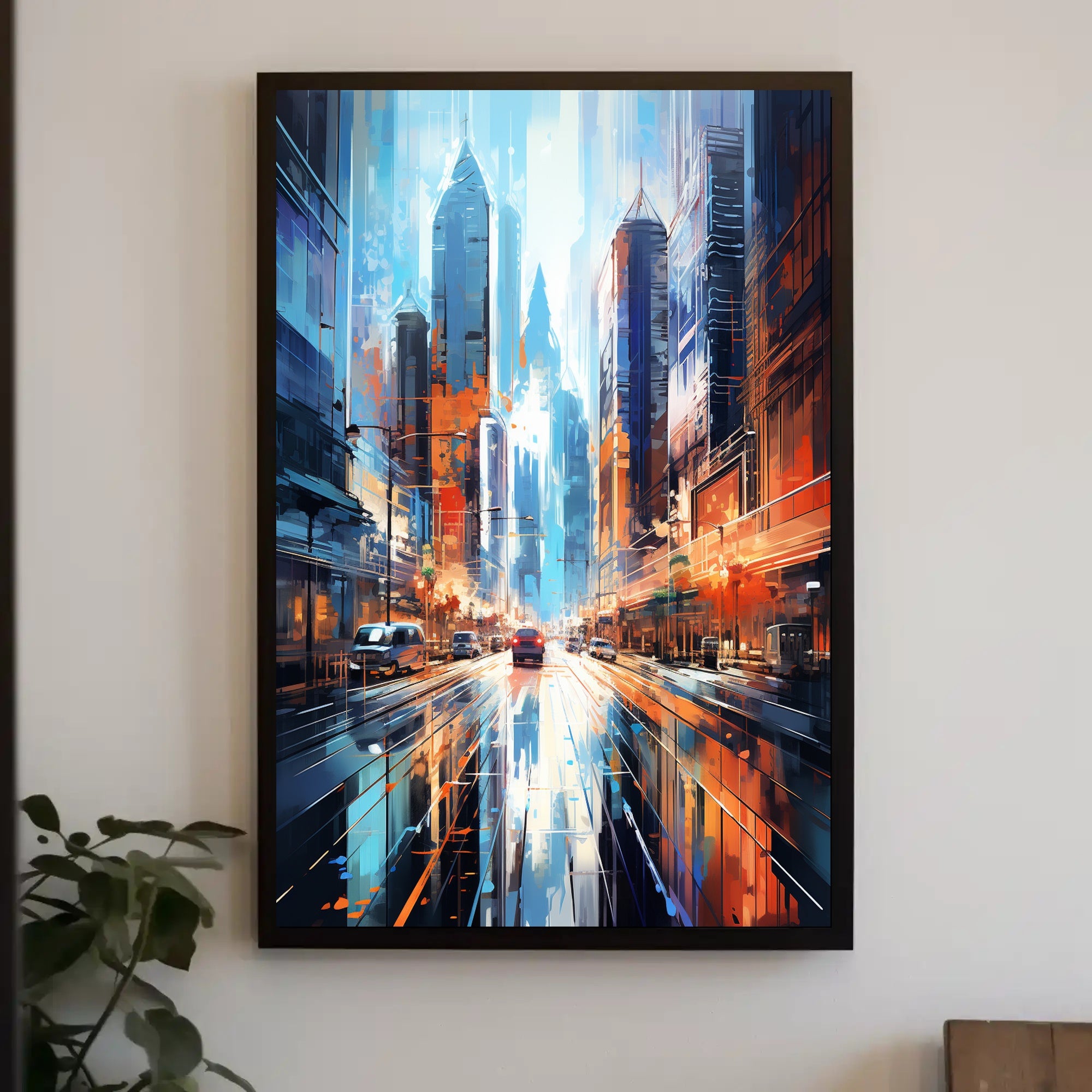 Urban Vibes A Futuristic Cityscape Poster